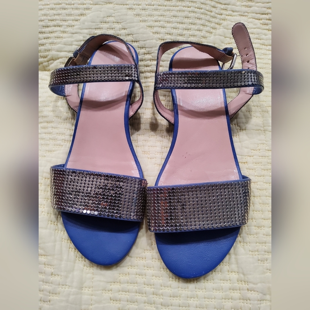 Blue and Silver Women's Sandals